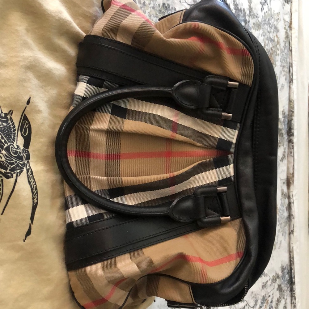 Authentic Burberry handbag with dust bag
